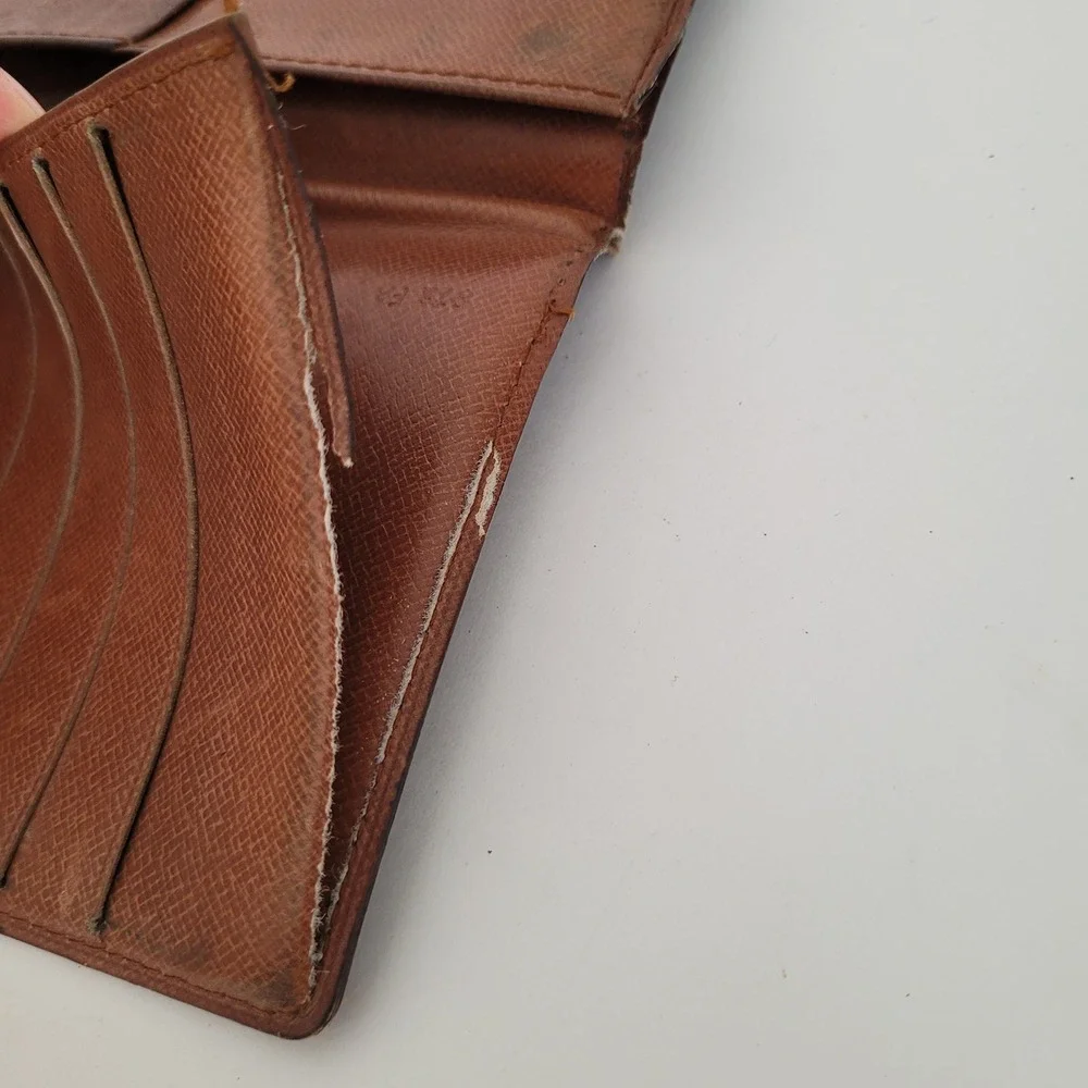 Louis Vuitton Monogram Long Wallet Vintage Brown Malletier 823 ET
